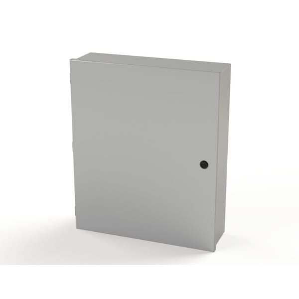 1/4 Turn Latch Electrical Enclosures, 24 in H, 6 in D, 20 in W, NEMA 1, Carbon Steel